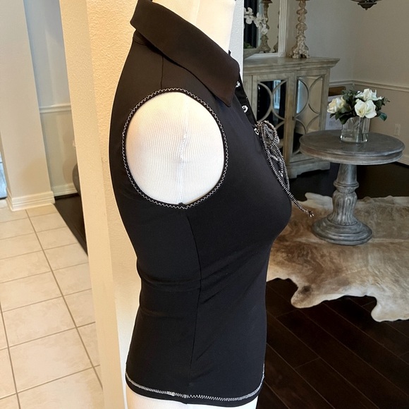 Vintage RAYURE Paris Black Top - Picture 5 of 14